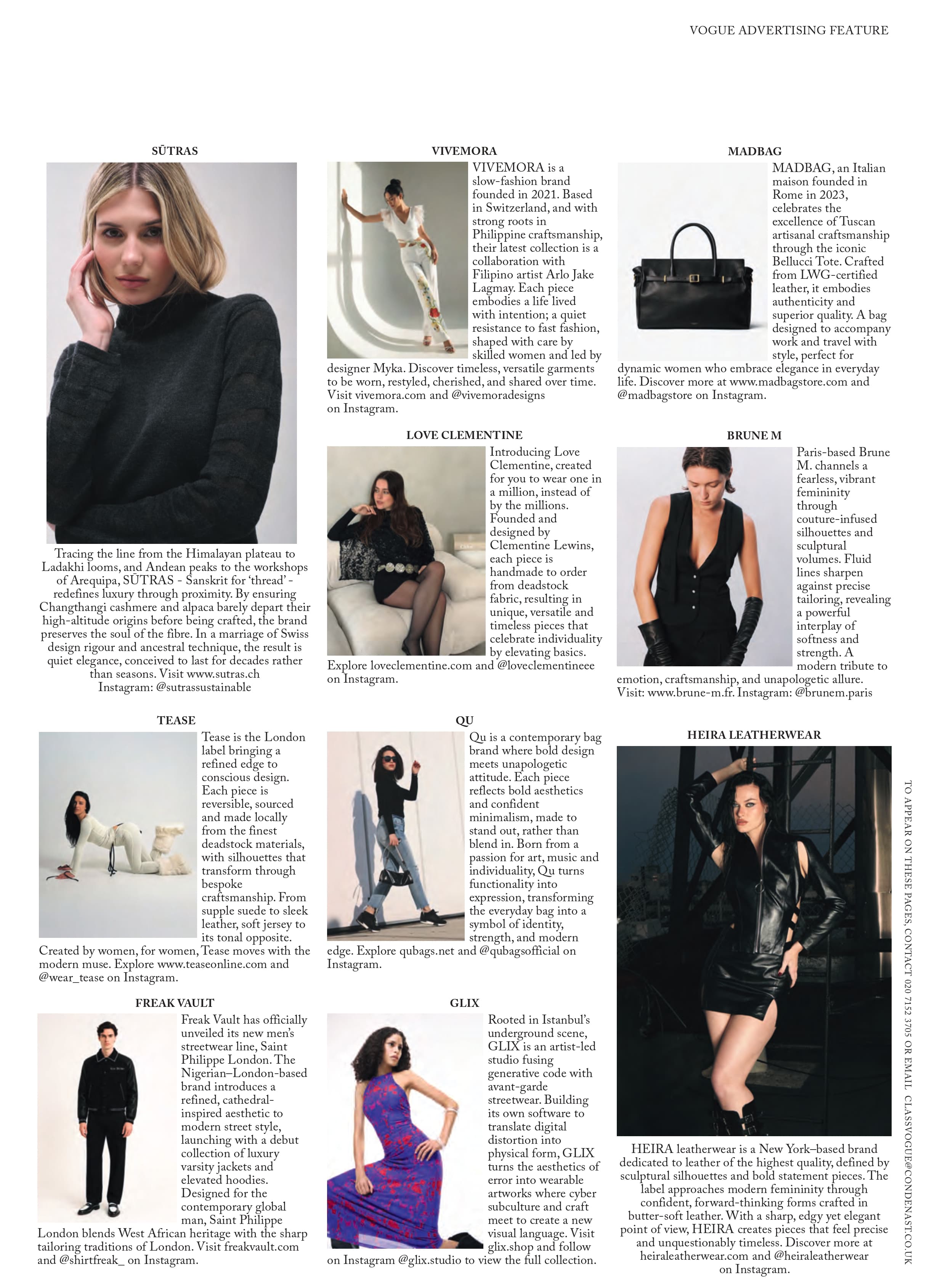 SŪTRAS editorial in British Vogue March 2026